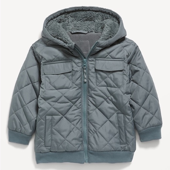 Old Navy Unisex Water Resistant Snow Bib Overalls/Hooded Quilted Jacket Set